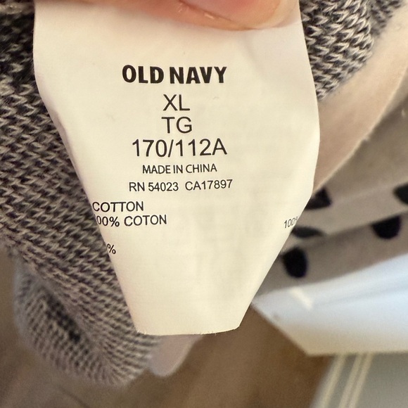 Old Navy Bold Polka Dot Grey Sweater 3/4 sleeve Dress- 100% cotton- XL - Picture 7 of 7
